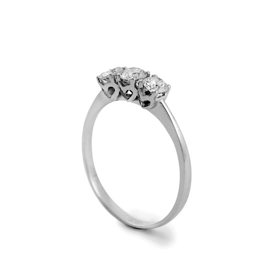 Anello Promesse Donna in Oro bianco Diamante 0.45 Ct ATCF045 - ATCF045